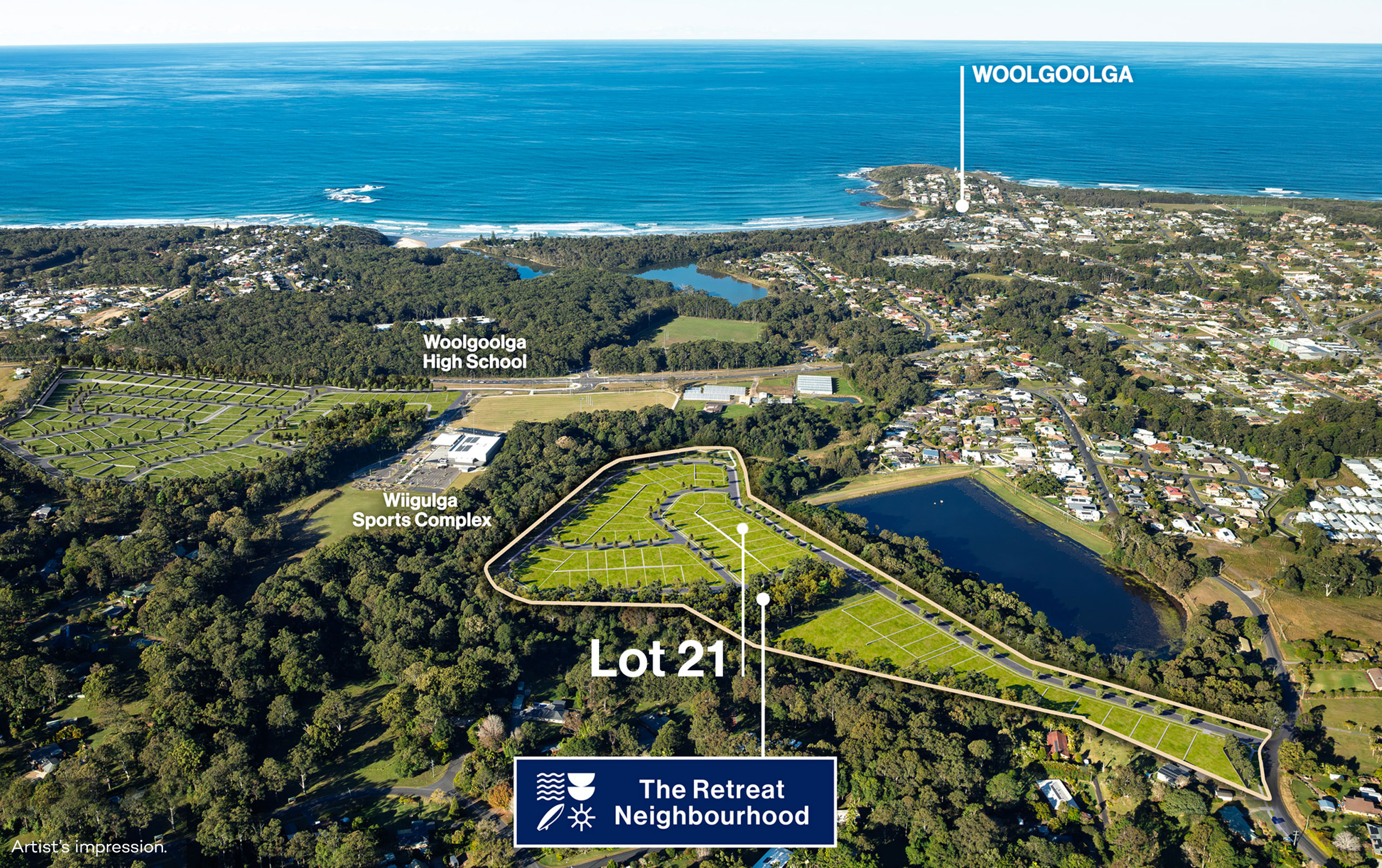 Lot 21 Swell Woolgoolga Aerial